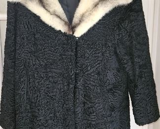 Vintage coat with fox collar from Steven Butcher, Detroit, Mi