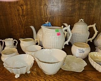 A collection of Balleek china.  Beautiful and delicate.