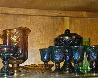 Lovely blue carnival glass