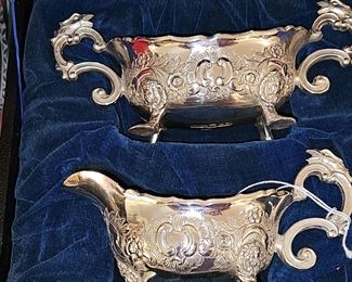 Sterlin Silver cream and sugar.