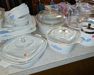 A large collection of Corning Ware