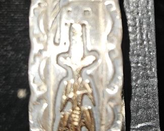 Very nice sterling and gold cuff bracelet