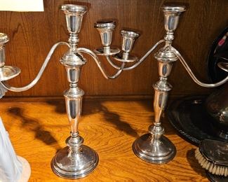 Beautiful silver candelabras