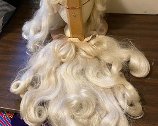White hair wig and beard