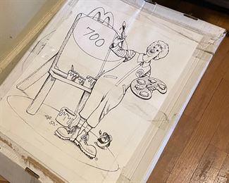 Many sheets of paper for a little one to doodle on of Ronald MacDonald