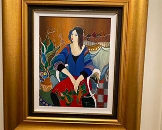 tzchak Tarkay - Serigraph in Color on Canvas/ signed with COA