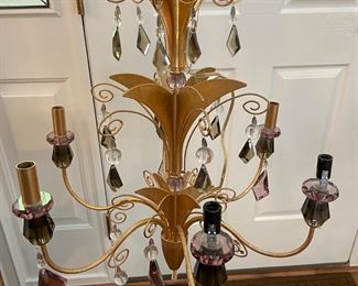 Brush Gold Swarovski Crystal Chandelier