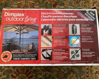 Patio umbrella heater