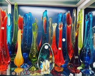 Viking Mid Century Art Glass Vase