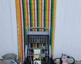 Craftsman Hose Reel, Watering Wand, Three Soaker Hoses, Soaker Tubing, Watering Can, Metal Bucket