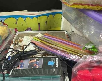 Craft And Hobby Supplies, Great Mixture Of Pipe Cleaners And Pom Poms, Glue Sticks And Glue Gun, Miniature Baskets, Decorative Hands, Music Box Acoustics And More