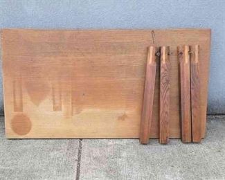 Heavy Vintage Kitchen Table With Two Drawers