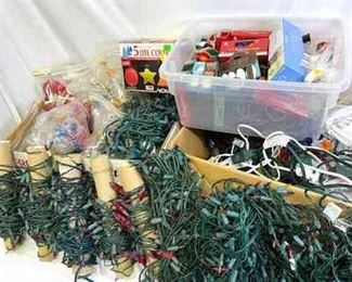 Large Christmas Light Collection Multicolored Lights, Outdoor Light Covers, Hardware,  More