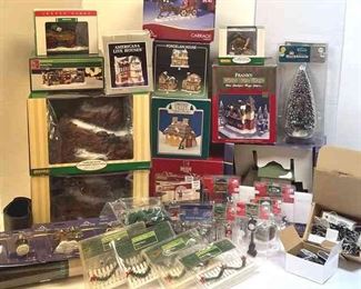 Lot Of Christmas Village Pieces
