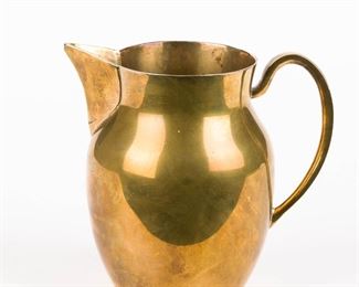$400 - BRASS MID CENTURY PITCHER BY TOMMI PARGINGER FOR DORLYN SILVERSMITH 