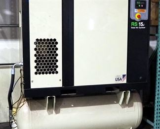 Ingersoll Rand 15-Hp 80-Gallon Rotary Screw Total Air System, Model RS15I-A193-TAC, 3-Phase