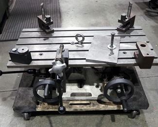 Rottler Universal Quick Leveling Cylinder Head Fixture Leveling Table, 10.5"x30"15", Includes Fixtures