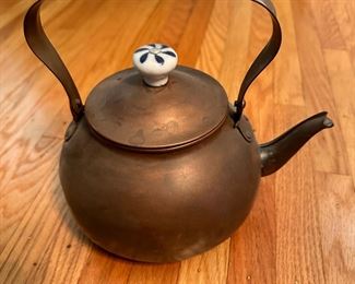 Copper Teapot Ceramic Handle