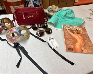Accessories - masks, sunglasses, purses, hats, 1970s Cosmopolitan