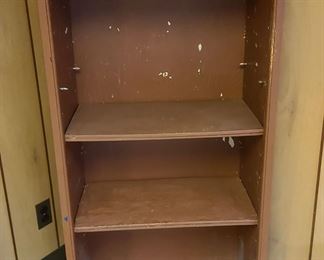 Antique Bookcase with carved wood medallion 