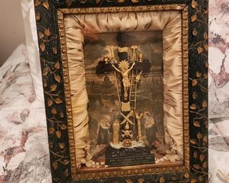 Shadow Box Jesus Crucifix Thy  Kingdom Come June 1877