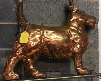 Copper Scotty dog weather vane