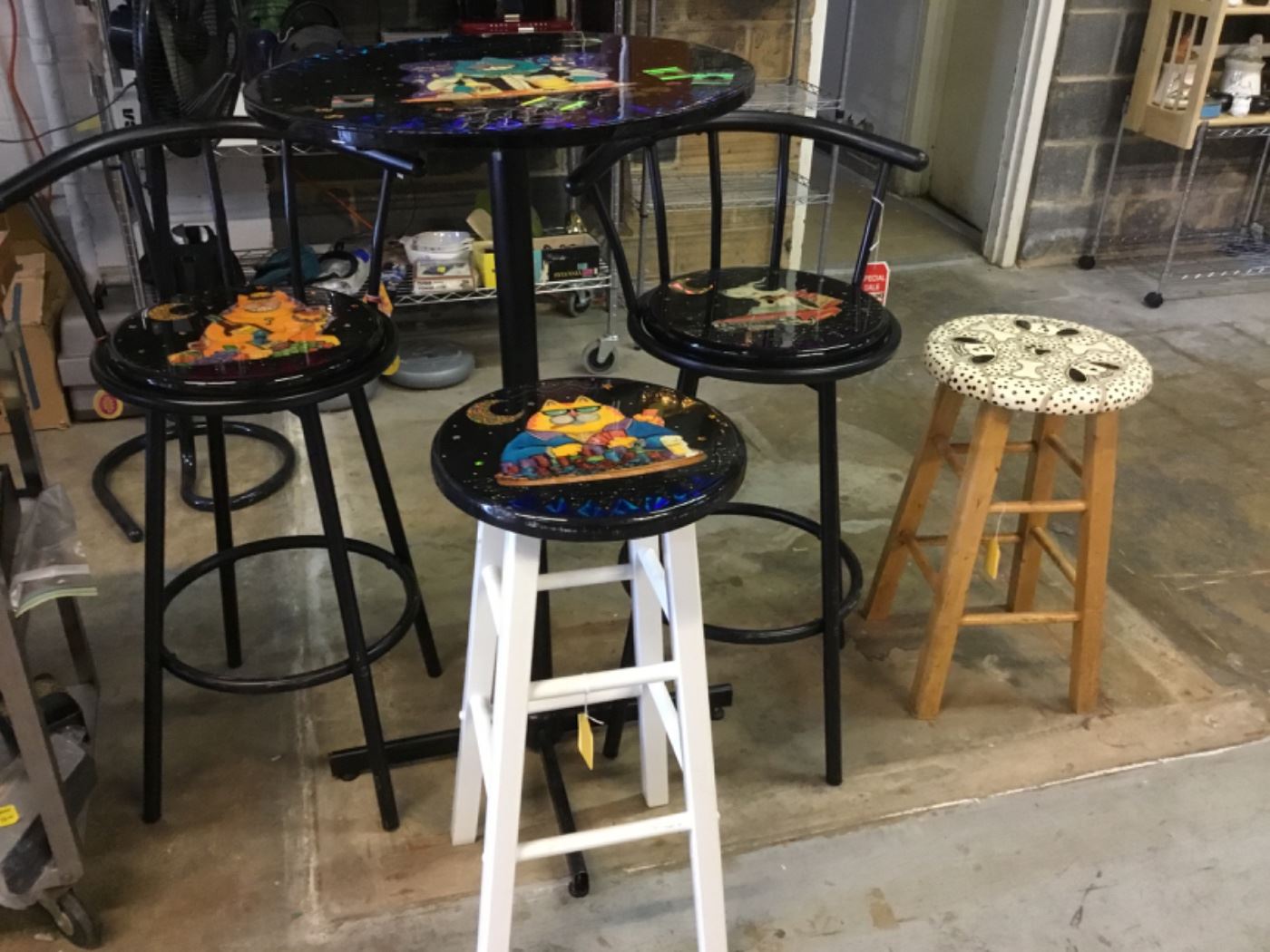 Pet Boutique custom bar table and chairs