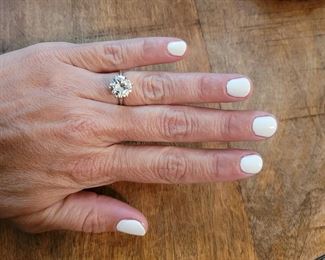 3.31 Carat diamond engagement ring VS2, J Color in platinum...Newly appraised.