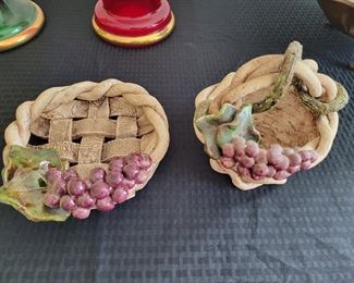 Hand painted pottery signed