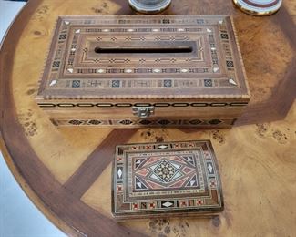 Inlay wooden boxes
