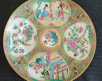 1850's Rare Chinese Rose Medallion Plate 