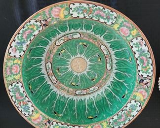 1890s Chinese Cabbage leaf Lg bowl Long Life