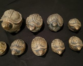 Early 20th Century Silver Betel Nut Turtle Container