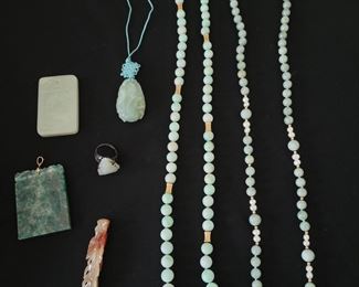 Jade necklaces 14k gold