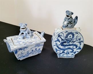 Early 1900s Japanese snuff box and censer 