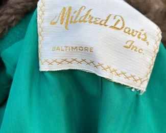 Mildred Davis Baltimore 2 Piece Suit with Fur Collar