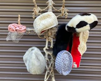 VIntage Silk and Fur Hats