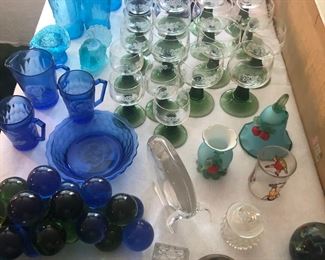 Character Glassware; Bristol Glass; Cobalt Glass; Art Glass