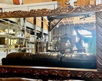 6 ft. Mexican wood carved wall mirror