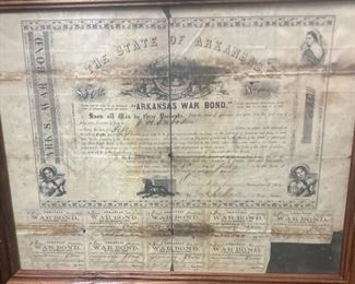 Arkansas Civil War bonds, 1861