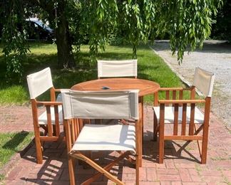 CUTE TABLE & CANVAS CAPTAINS CHAIRS 