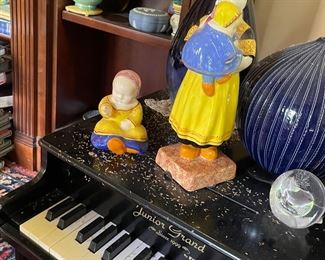 child’s piano, no old Quimper sculpture