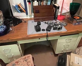 vintage metal desk