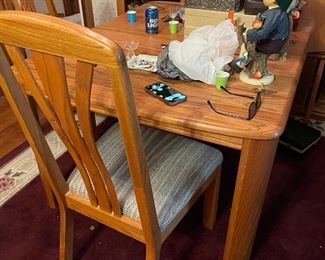 . . . a nice oak table and chairs