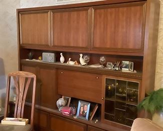 . . . a one-of-a-kind Danish Modern wall unit with built in bar