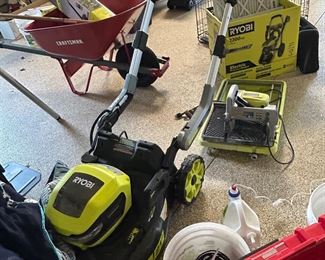 RYOBI BATTERY OPERATED LAWN MOWER
