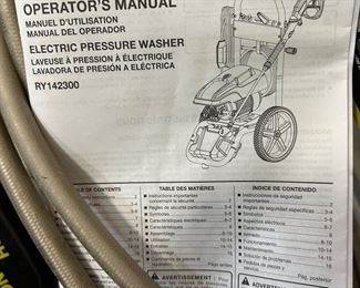 RYOBI ELECTRIC PRESSURE WASHER