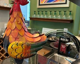 COLORFUL METAL ROOSTER