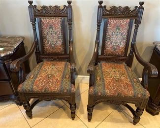 GRANDE CLASSIC EDWARDIAN HAND CARVED CHAIRS FROM TOSCANO CATALOG