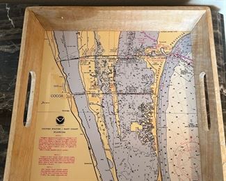 MERRITT ISLAND SCREEN CRAFT MANGO WOOD TRAY